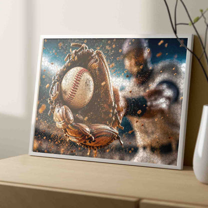 Baseball Glove Perfect Catch Jigsaw Puzzle