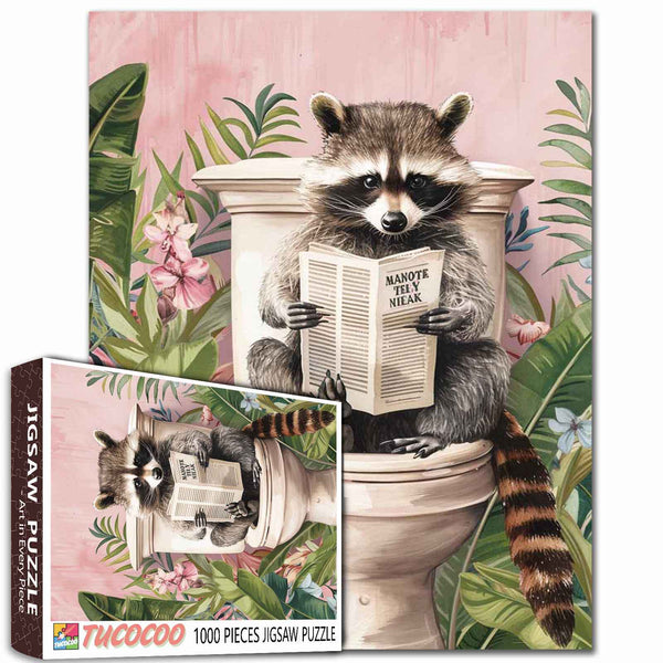 Raccoon Rascal カントリー・キッチン ジグソーパズル BathroomAnimalsJigsawPuzzle_3_