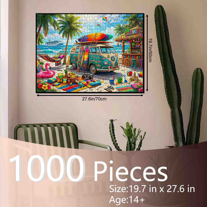 Beach Camper Surf Adventure Jigsaw Puzzle