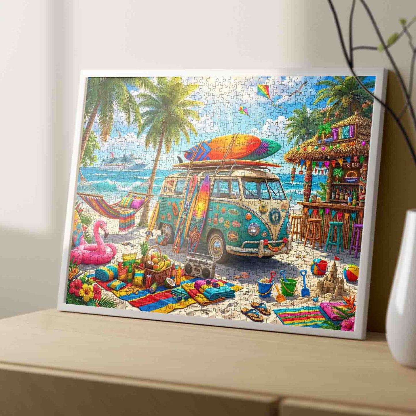 Beach Camper Surf Adventure Jigsaw Puzzle