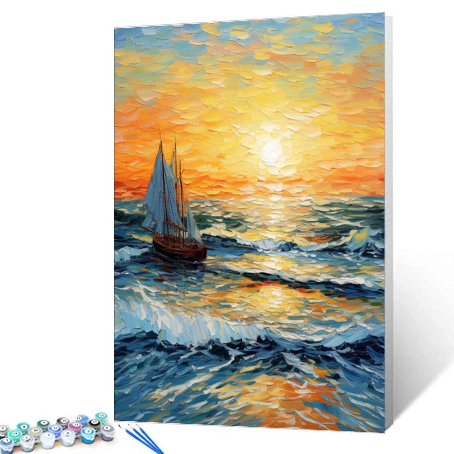 Peaceful Sail at Sunset Paint by Numbers