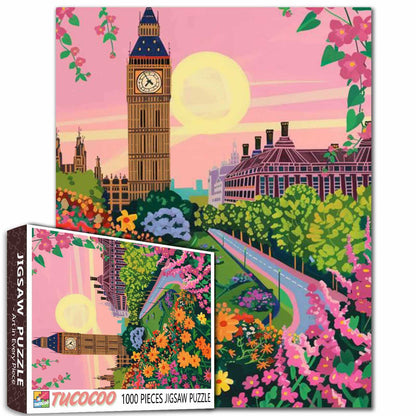Big Ben Garden Glow Jigsaw Puzzle