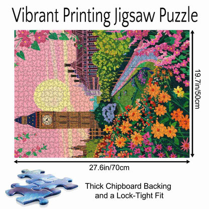 Big Ben Garden Glow Jigsaw Puzzle