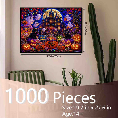 Black Cats Candy Carnival Jigsaw Puzzle