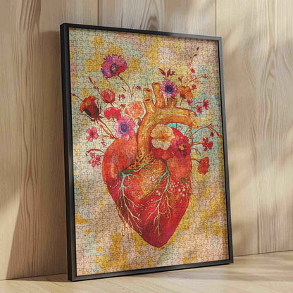 Blooming Heart Artistic Jigsaw Puzzle