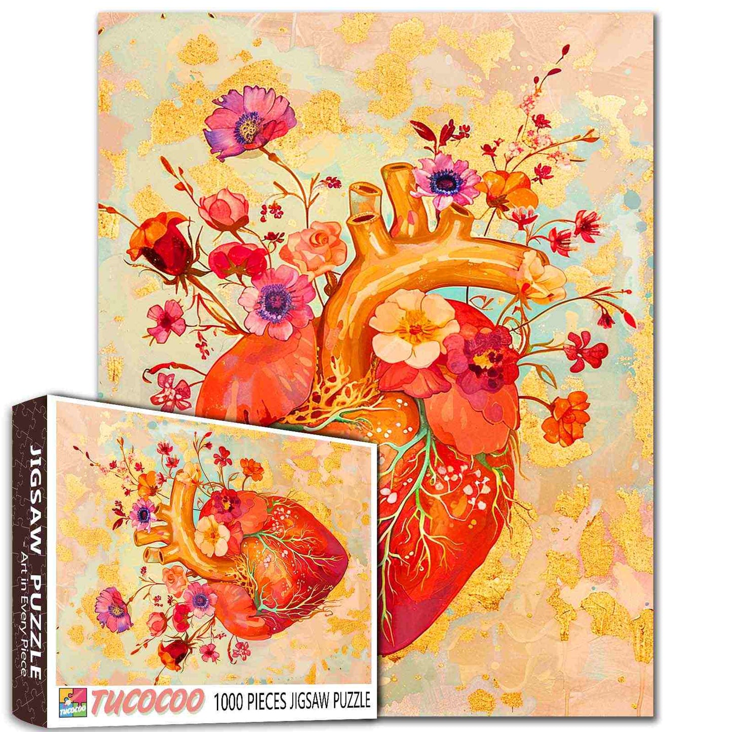Blooming Heart Artistic Jigsaw Puzzle