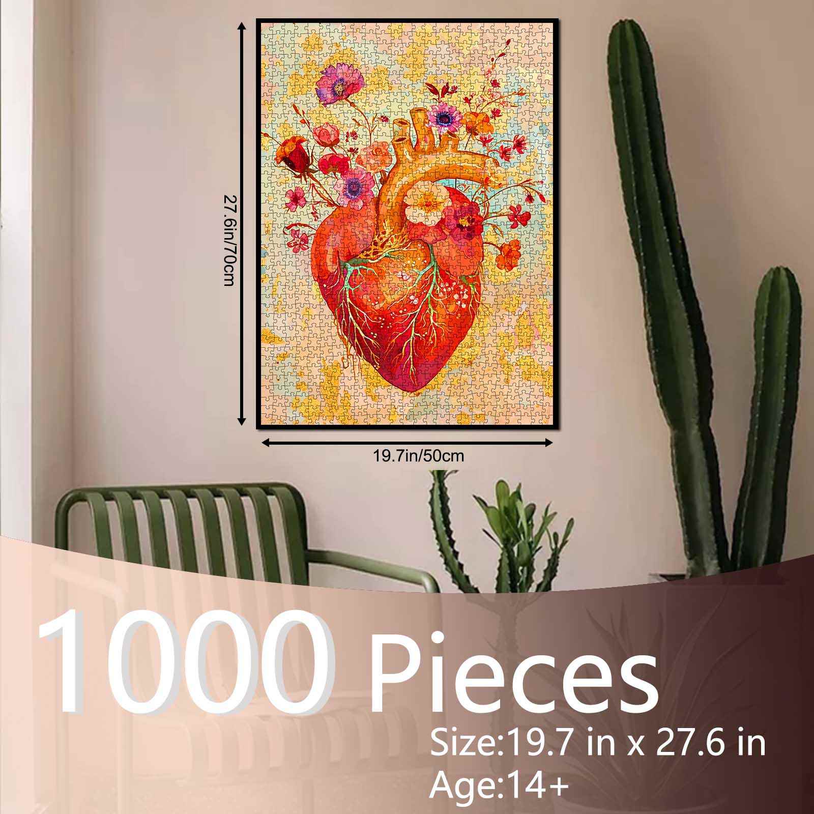 Blooming Heart Artistic Jigsaw Puzzle
