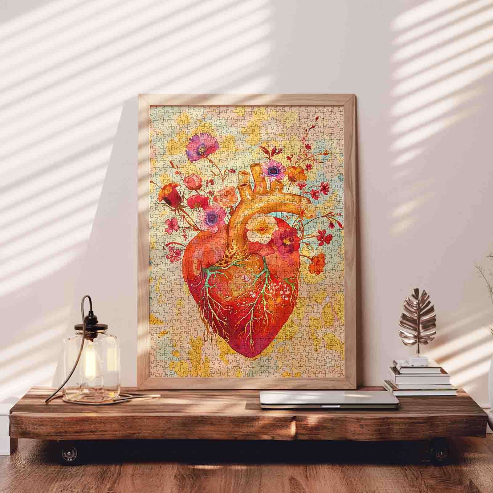 Blooming Heart Artistic Jigsaw Puzzle