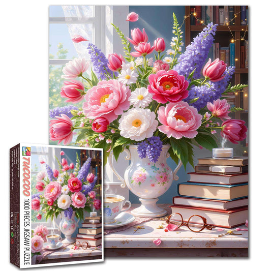 Blooming Library Morning Jigsaw Puzzle