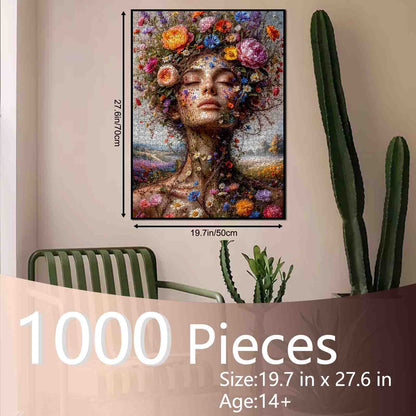 Blooming Mother Nature Portrait Jigsaw Puzzle