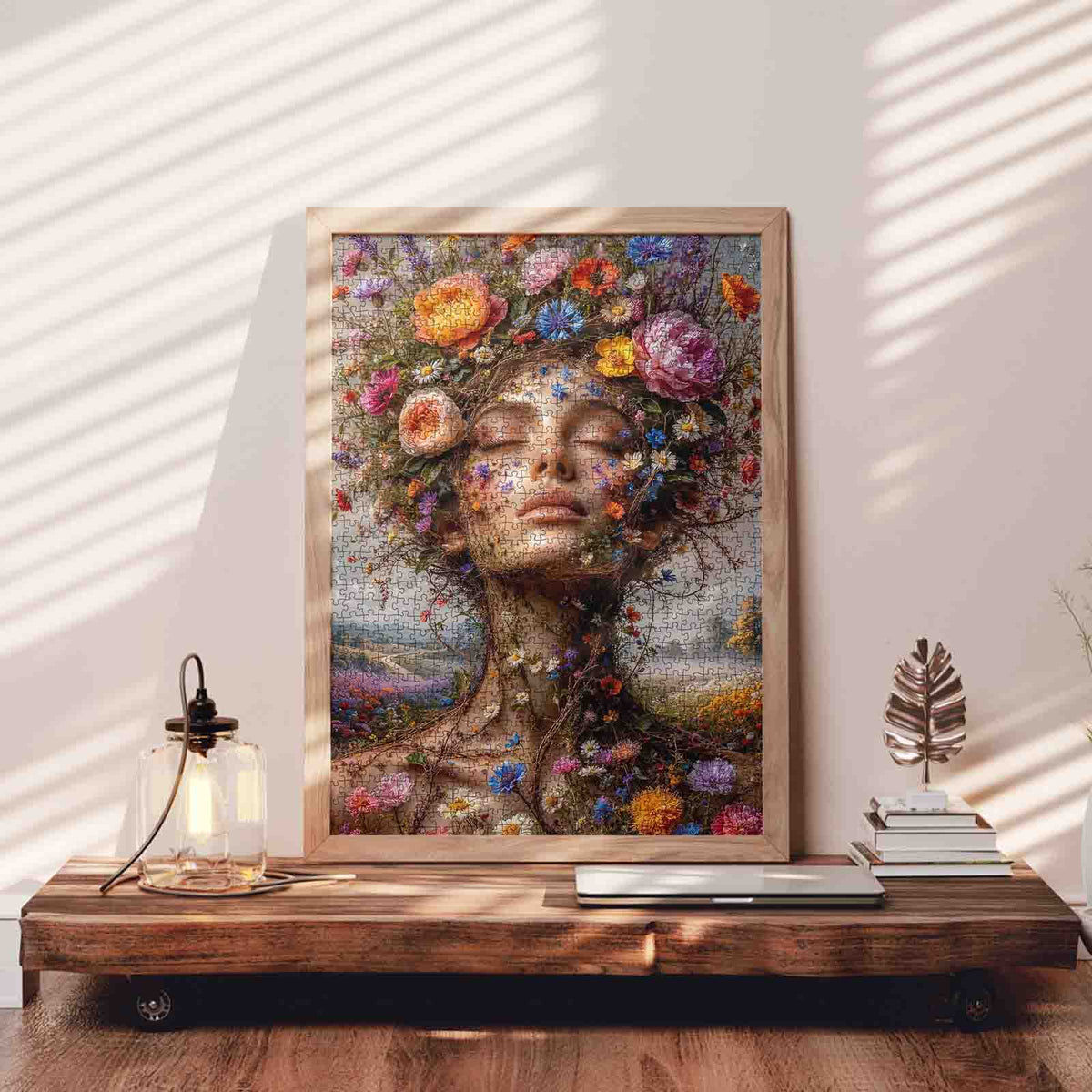 Blooming Mother Nature Portrait Jigsaw Puzzle