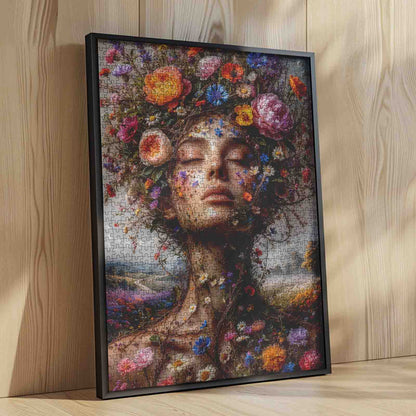 Blooming Mother Nature Portrait Jigsaw Puzzle