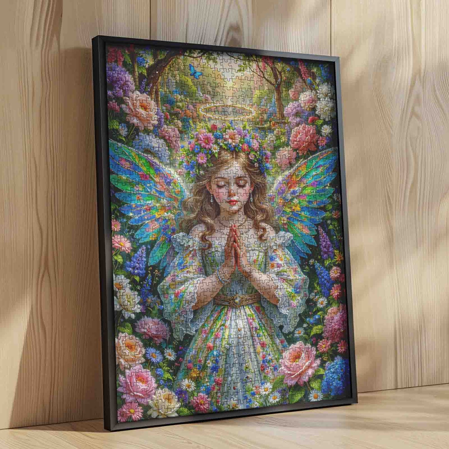 Blossom-Winged Fairy in Enchanted Garden Jigsaw Puzzle