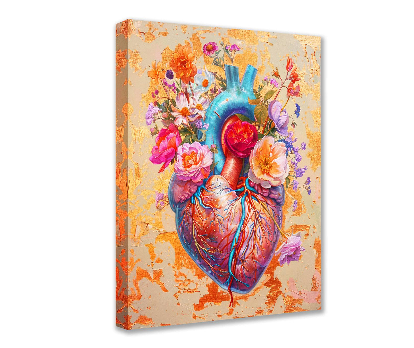 Heart and Bloom Symphony Canvas Wall Art