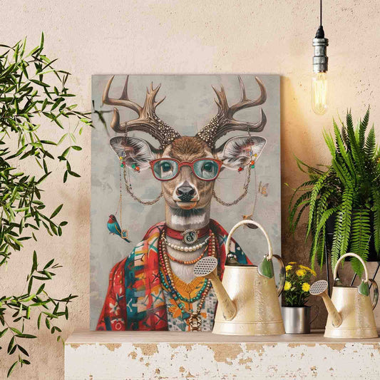 Bohemian Deer Portrait Paint by Numbers