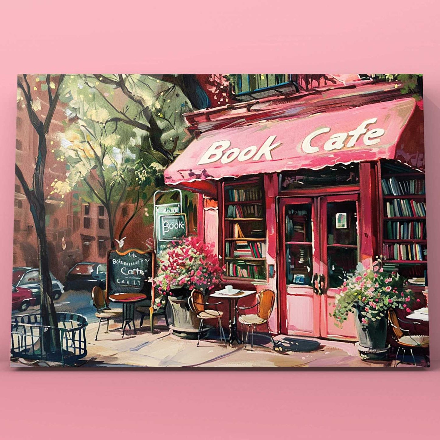 Cozy Urban Book Café Paint by Numbers