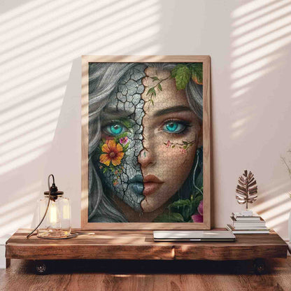 Broken Beauty Fantasy Woman Jigsaw Puzzle