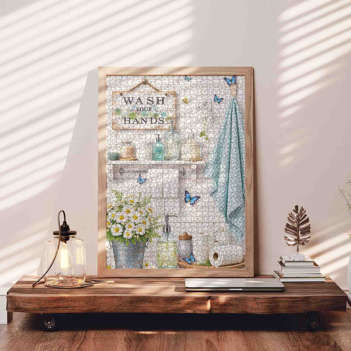 Butterfly Bathroom Garden Jigsaw Puzzle