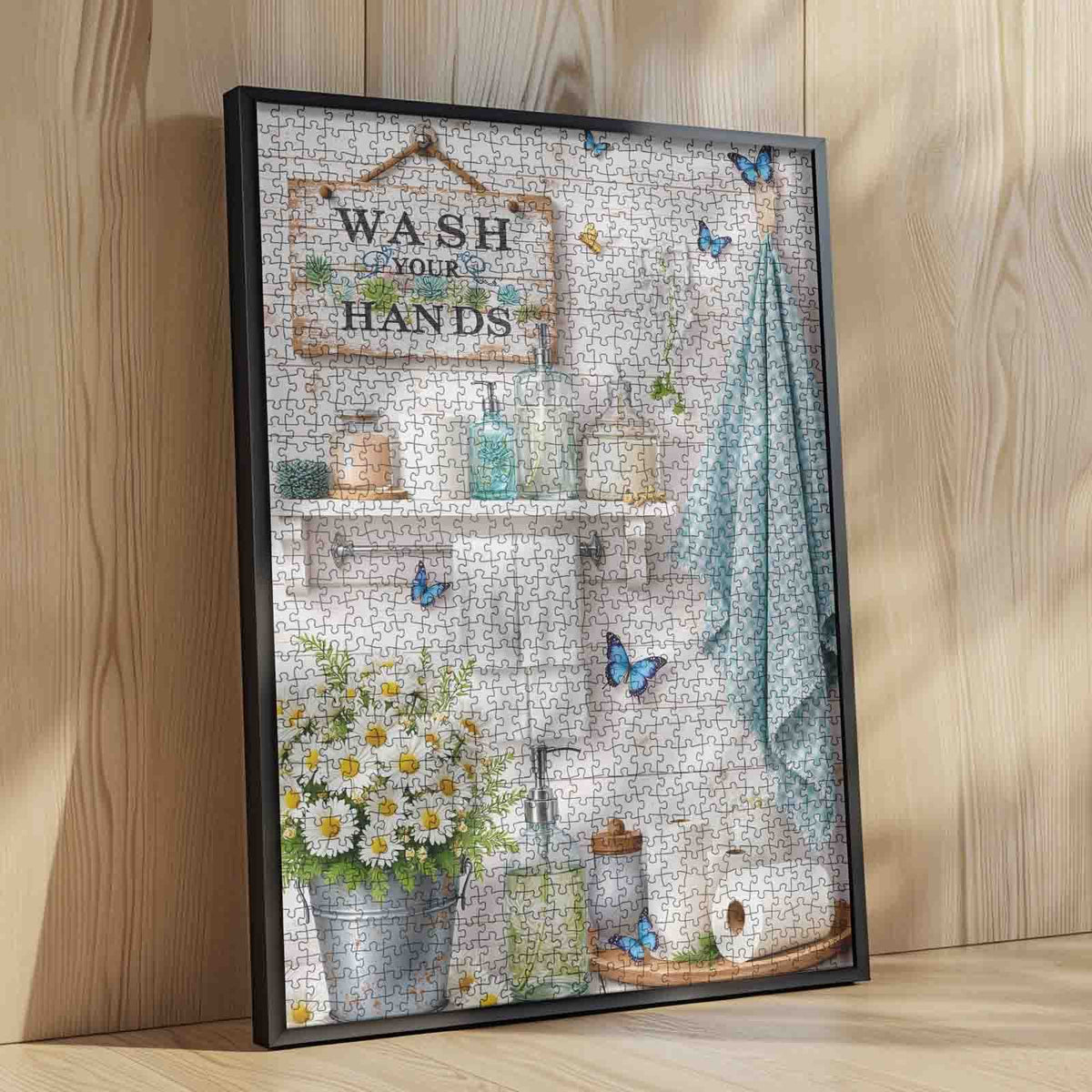 Butterfly Bathroom Garden Jigsaw Puzzle