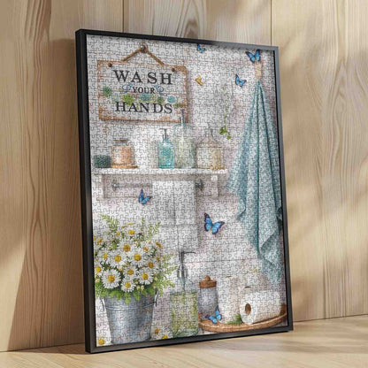 Butterfly Bathroom Garden Jigsaw Puzzle