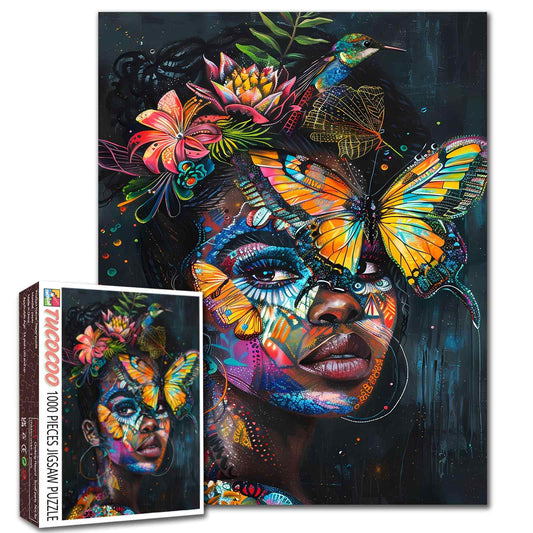 Butterfly Crown Dream Portrait Jigsaw Puzzle