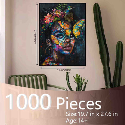 Butterfly Crown Dream Portrait Jigsaw Puzzle