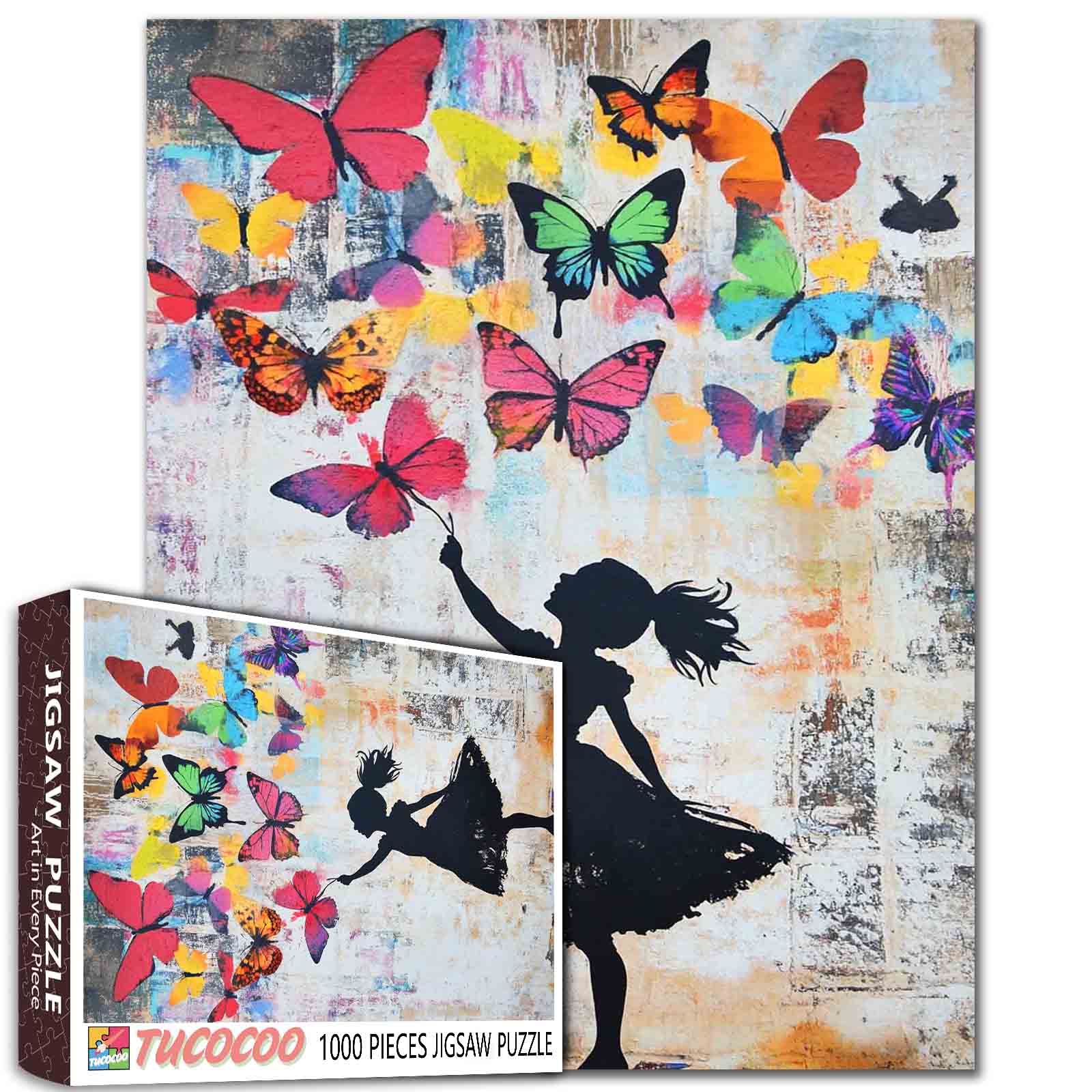 Butterfly Dreams Girl Jigsaw Puzzle
