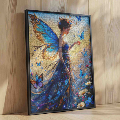 Butterfly Fairy in Enchanted Meadow Jigsaw Puzzle