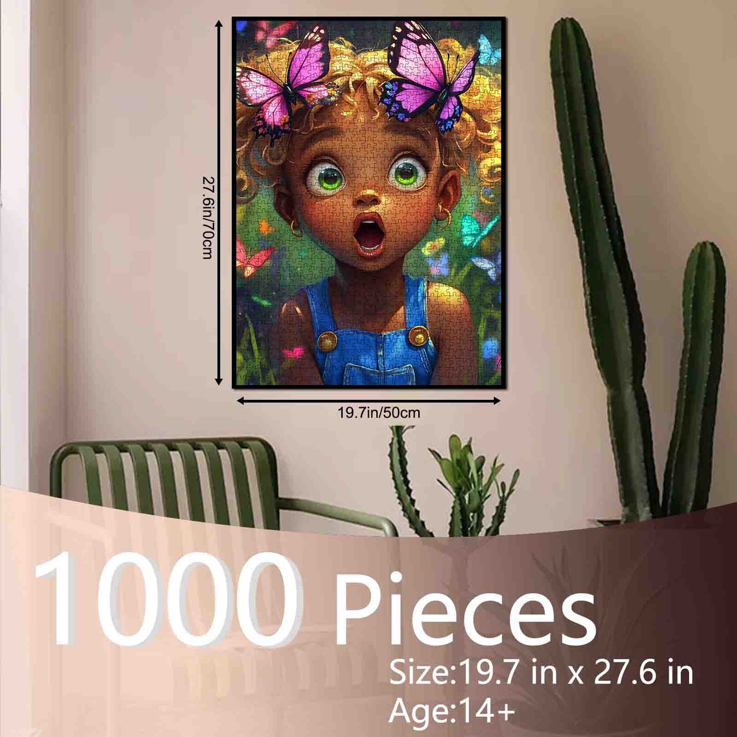 Butterfly Wonder African Girl Jigsaw Puzzle