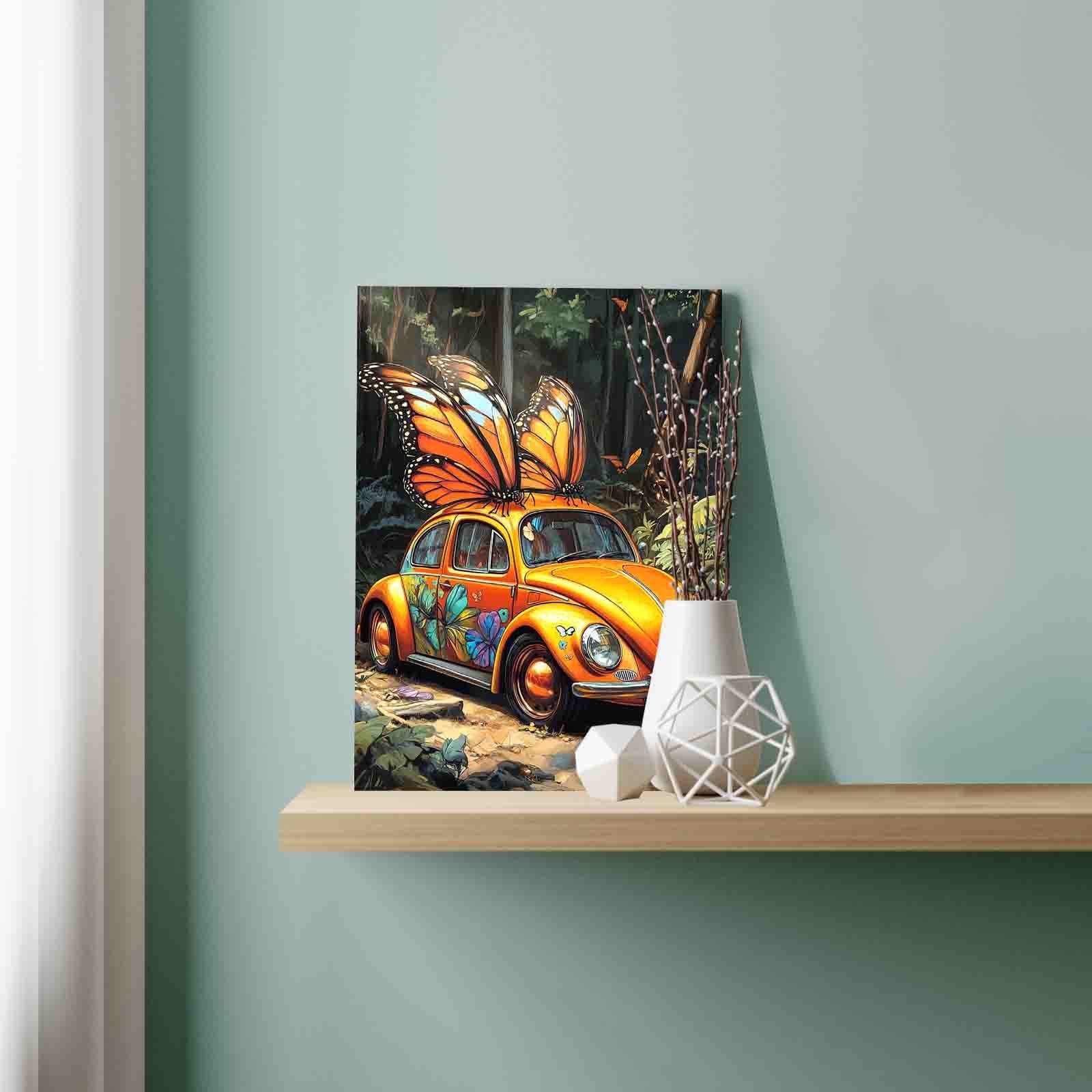 Butterfly Beetle Forest Escape Paint by Numbers