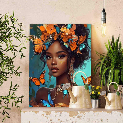 Butterfly Empress in Bloom Paint by Numbers