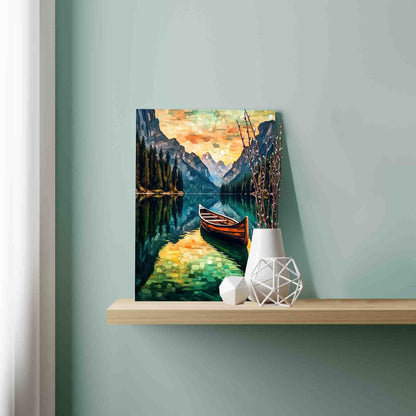 Canoe on Emerald Lake Paint by Numbers