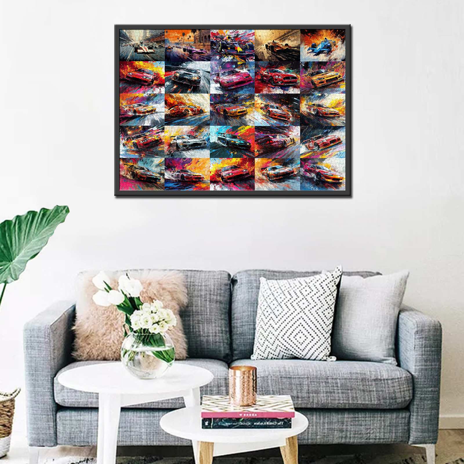 Dynamic Racing Cars Montage Jigsaw Puzzles