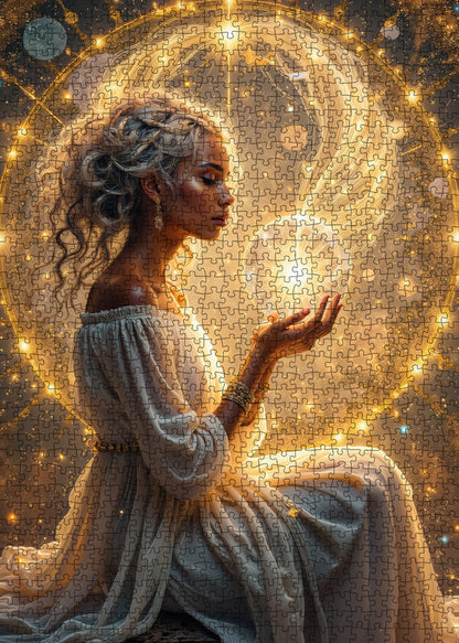 Celestial Light Goddess Jigsaw Puzzle