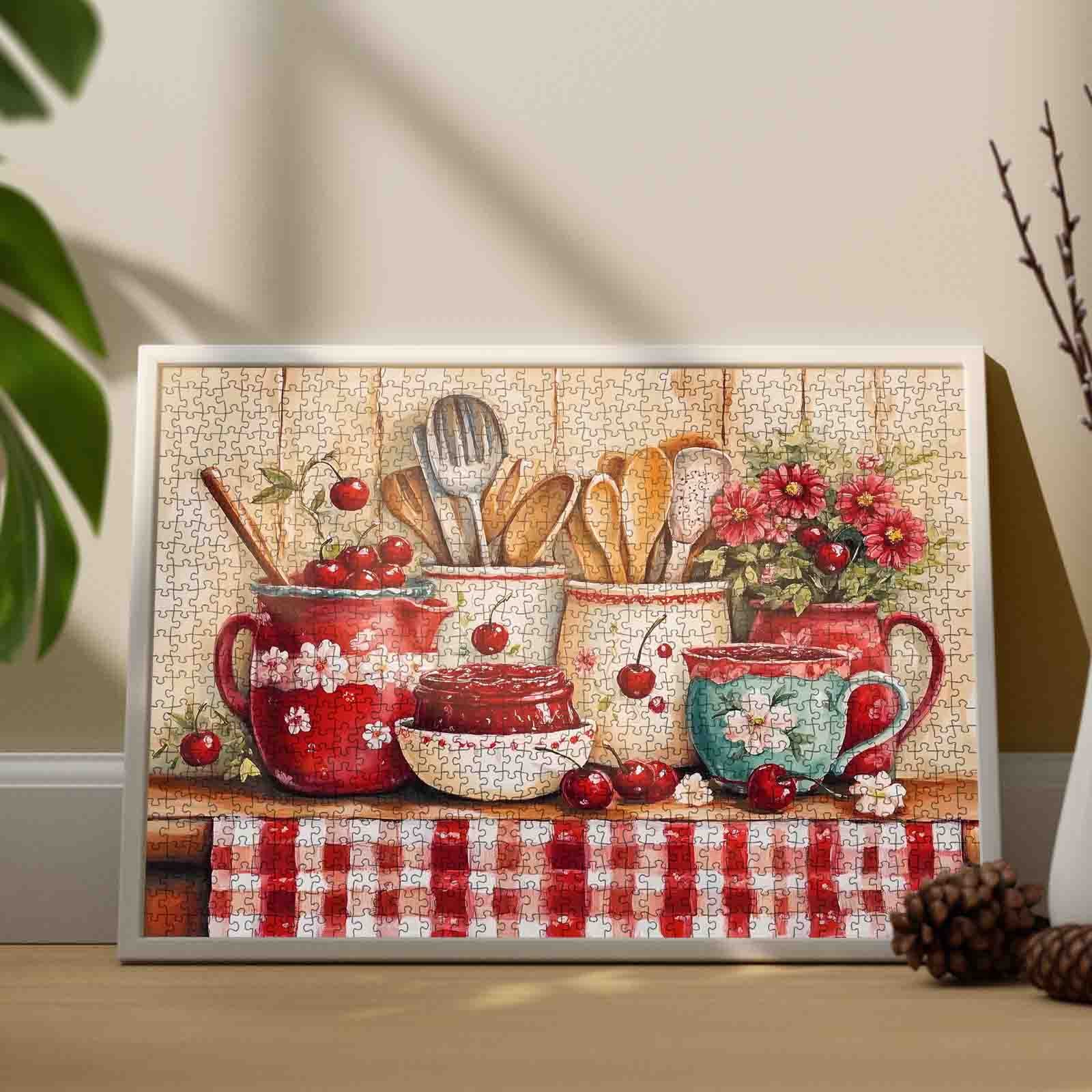 Cherry Kitchen Charm Jigsaw Puzzle