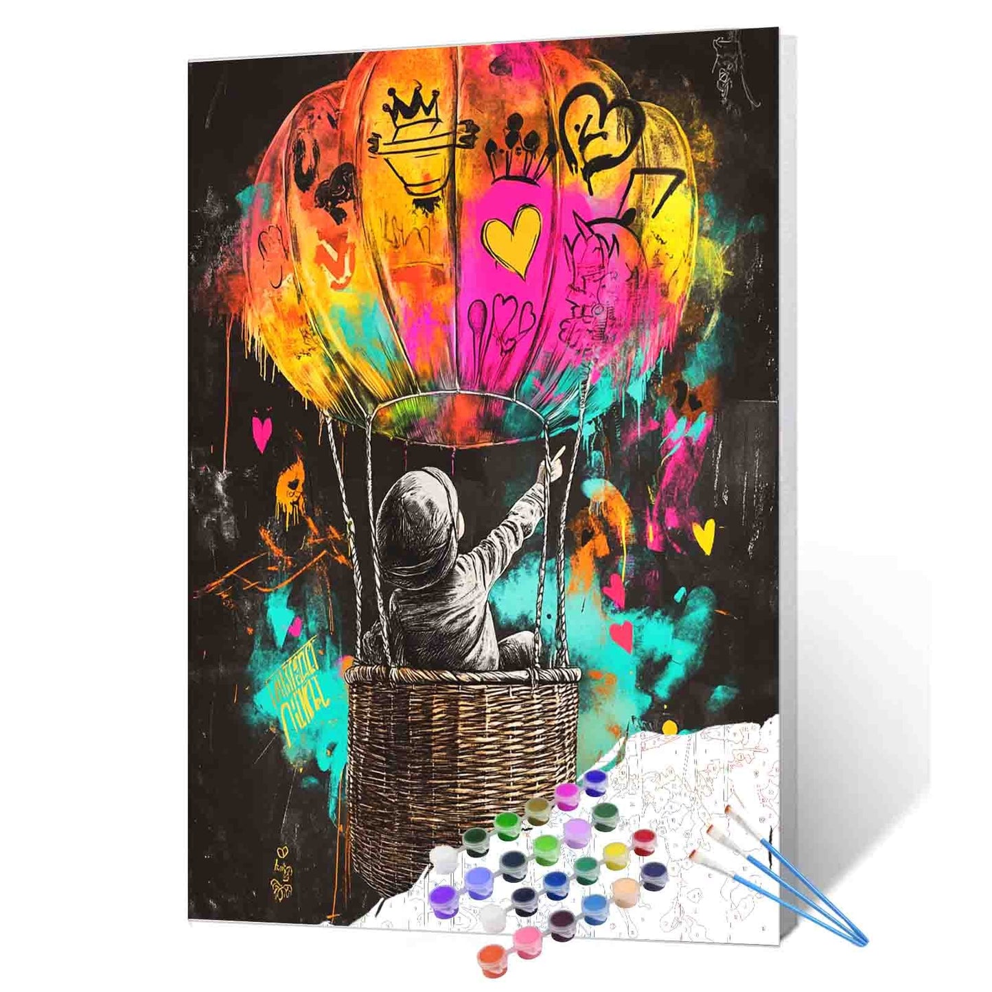 Child Pointing Sky Paint by Numbers