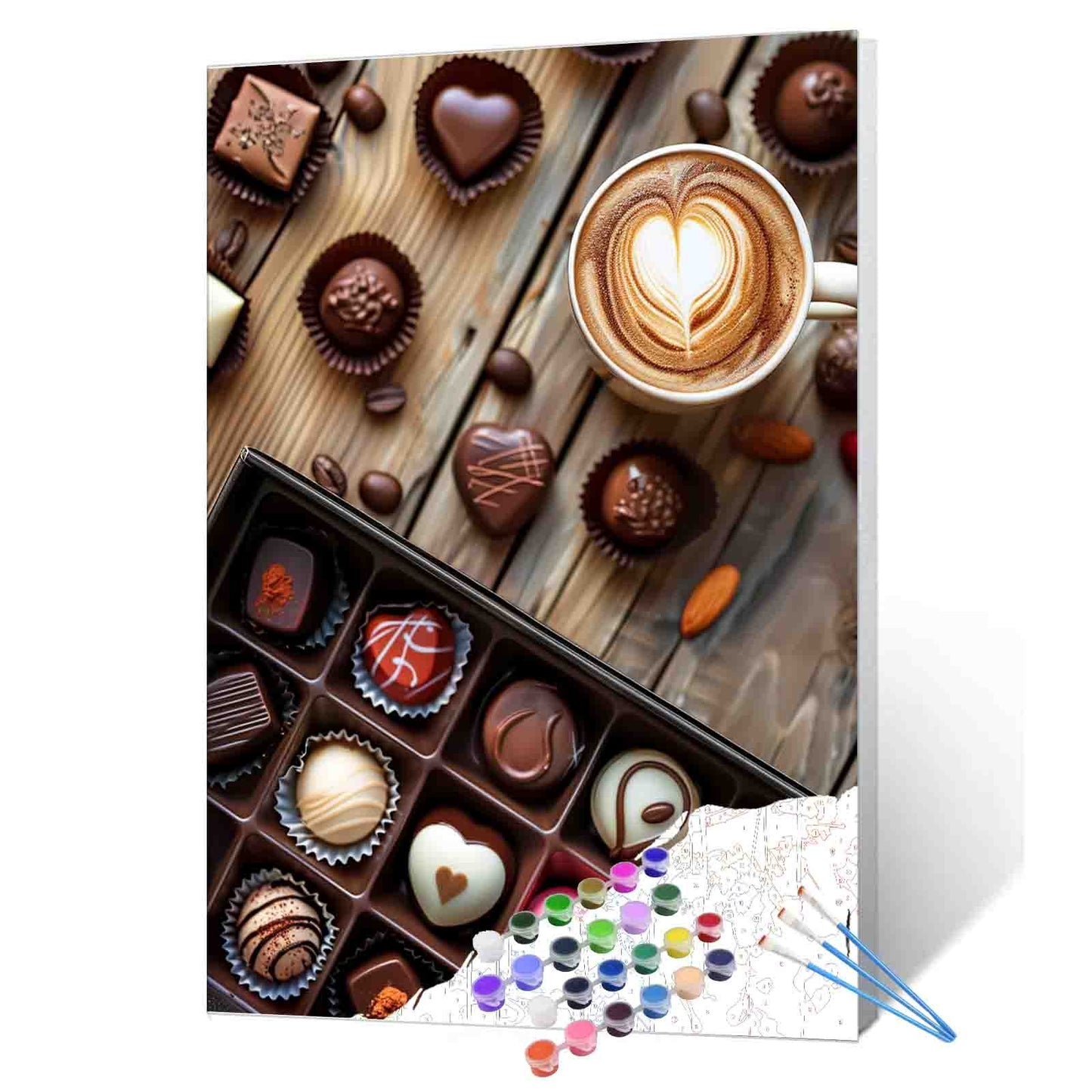 Chocolate Delight with Coffee Paint by Numbers