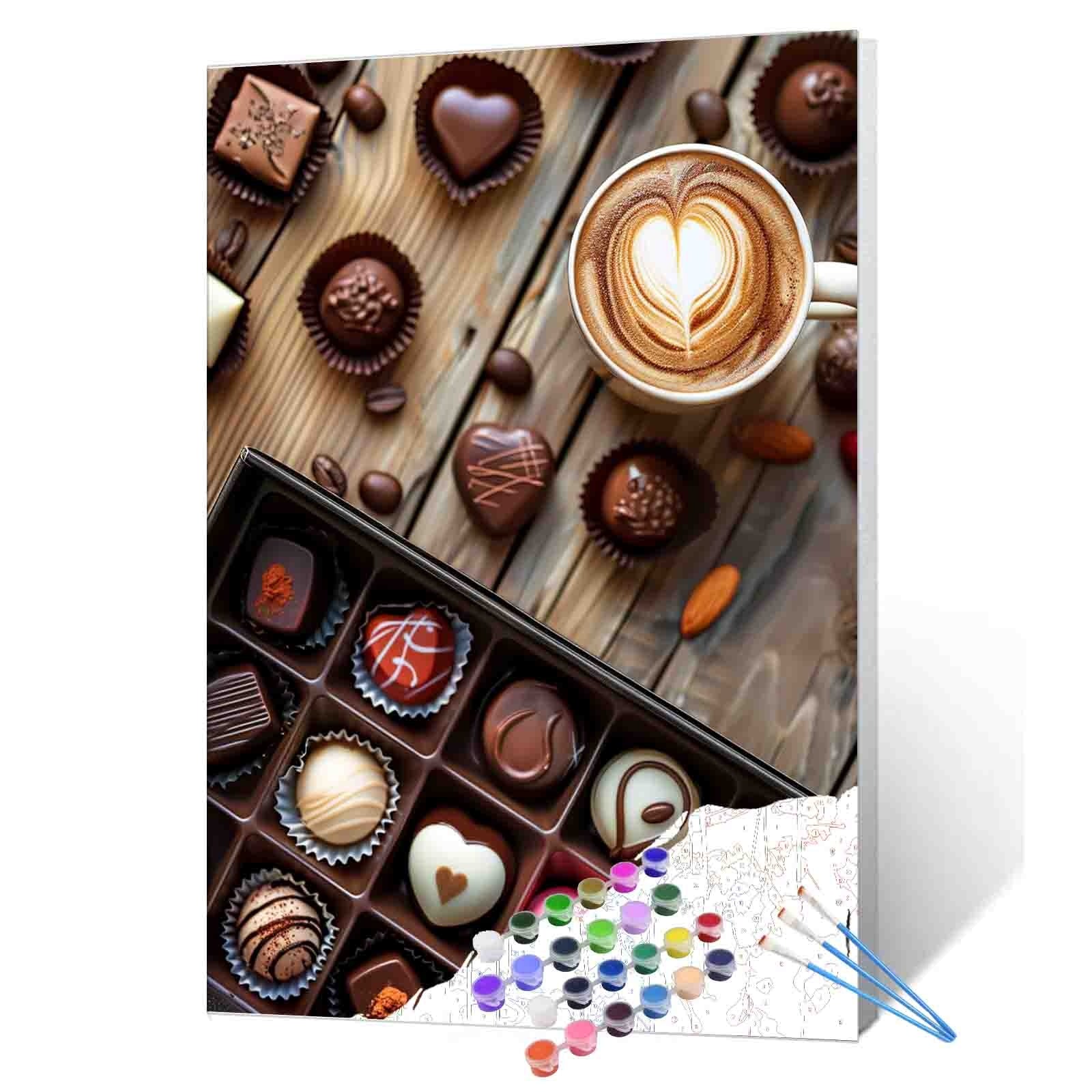 Chocolate Delight with Coffee Paint by Numbers