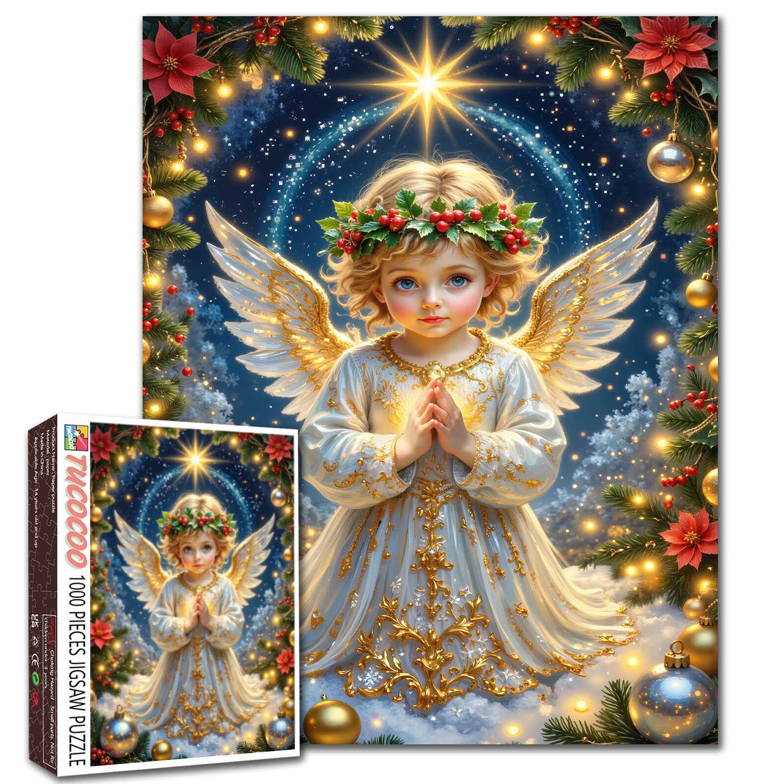 Christmas Angel Blessing Jigsaw Puzzle