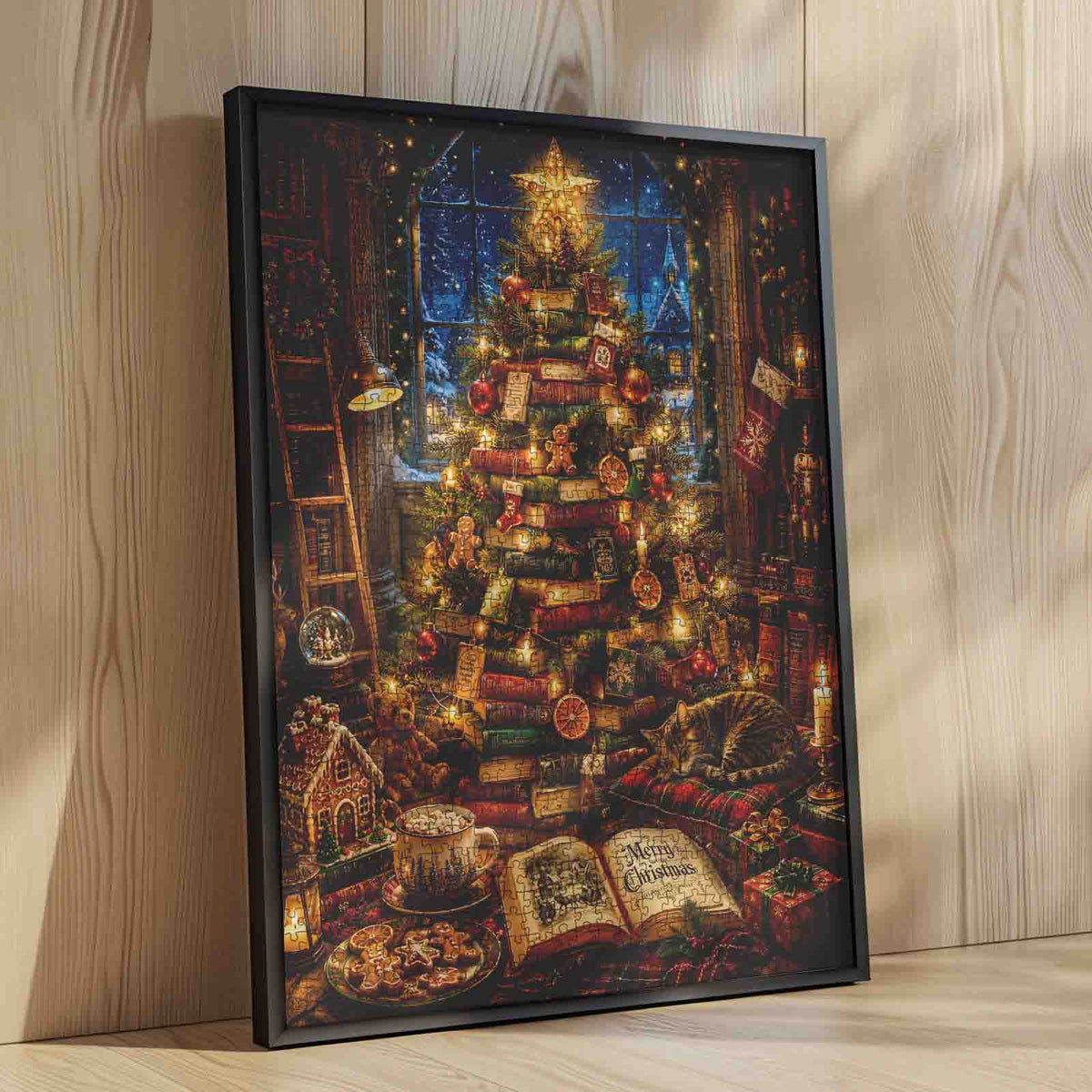Christmas Book Tree Library Jigsaw Puzzle