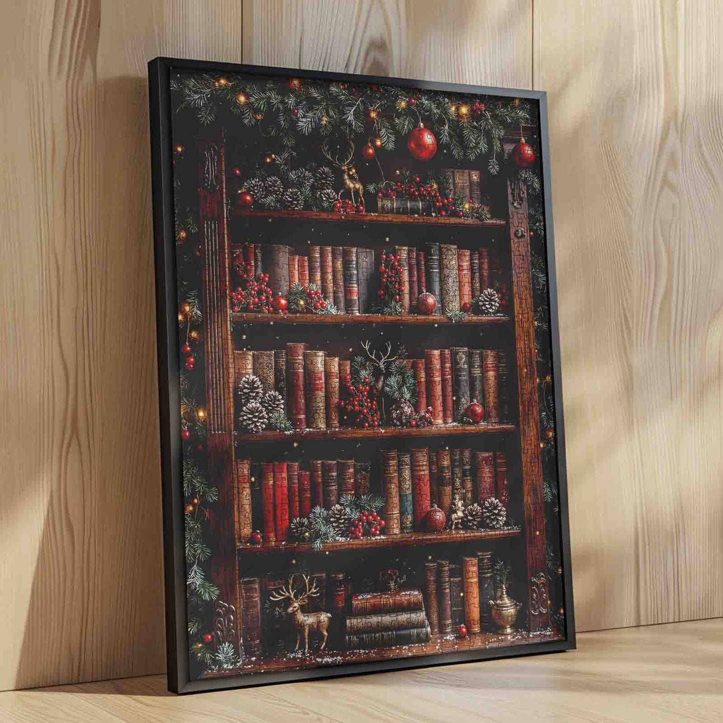 Christmas Bookshelf Charm Jigsaw Puzzle