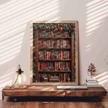 Christmas Bookshelf Charm Jigsaw Puzzle