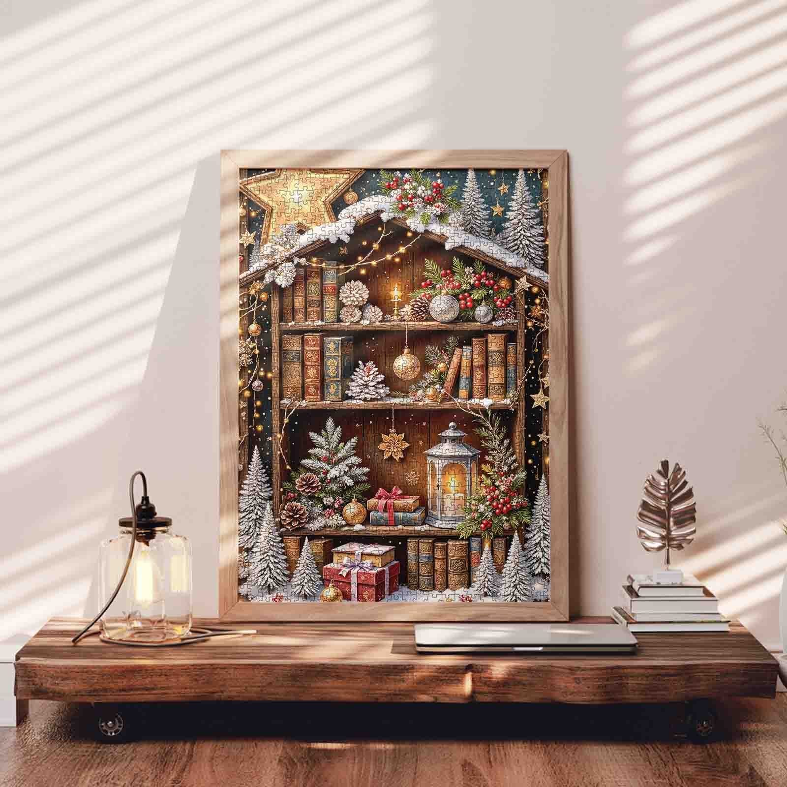 Christmas Bookshelf Jigsaw Puzzle