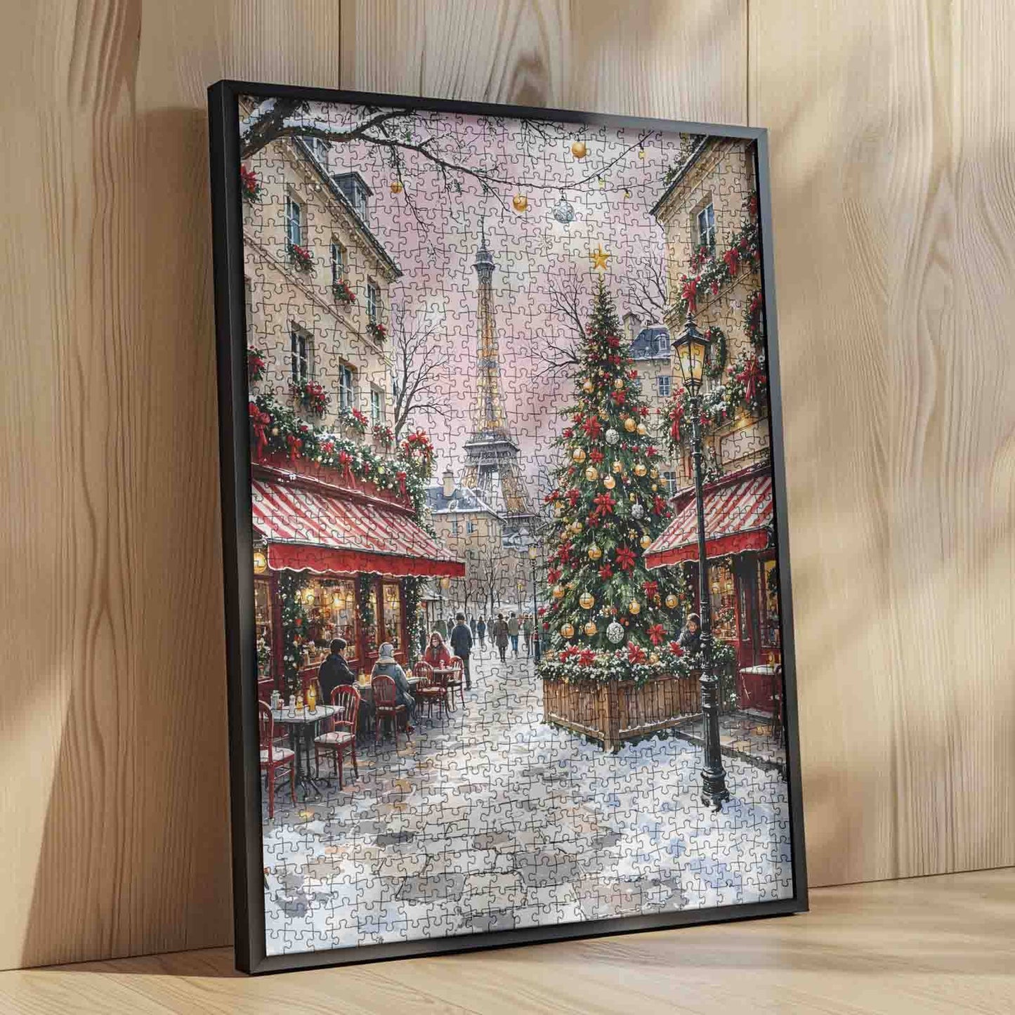Christmas Café in Paris Jigsaw Puzzle