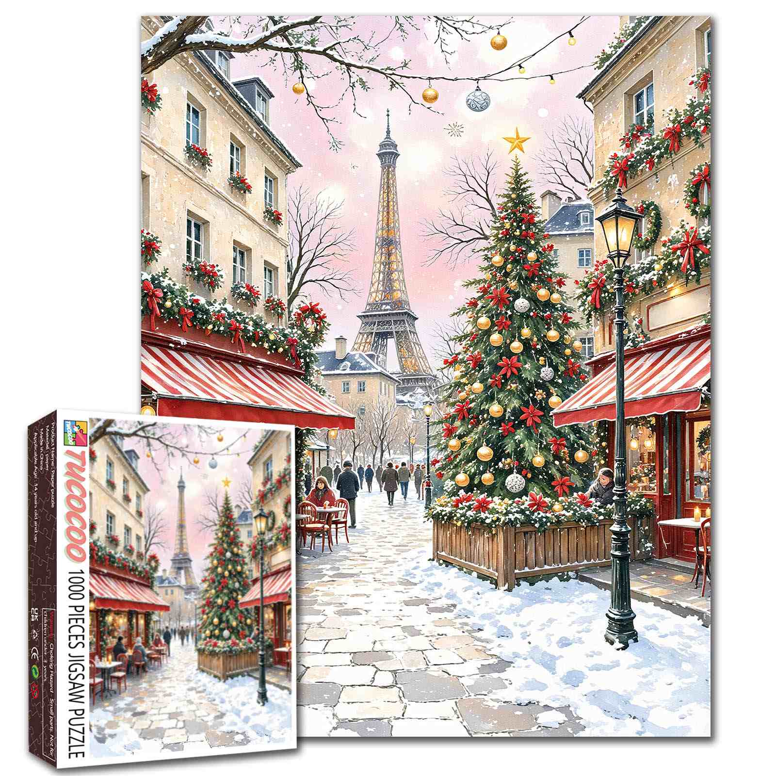 Christmas Café in Paris Jigsaw Puzzle