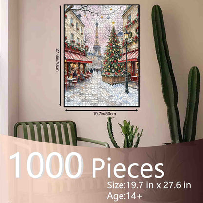 Christmas Café in Paris Jigsaw Puzzle