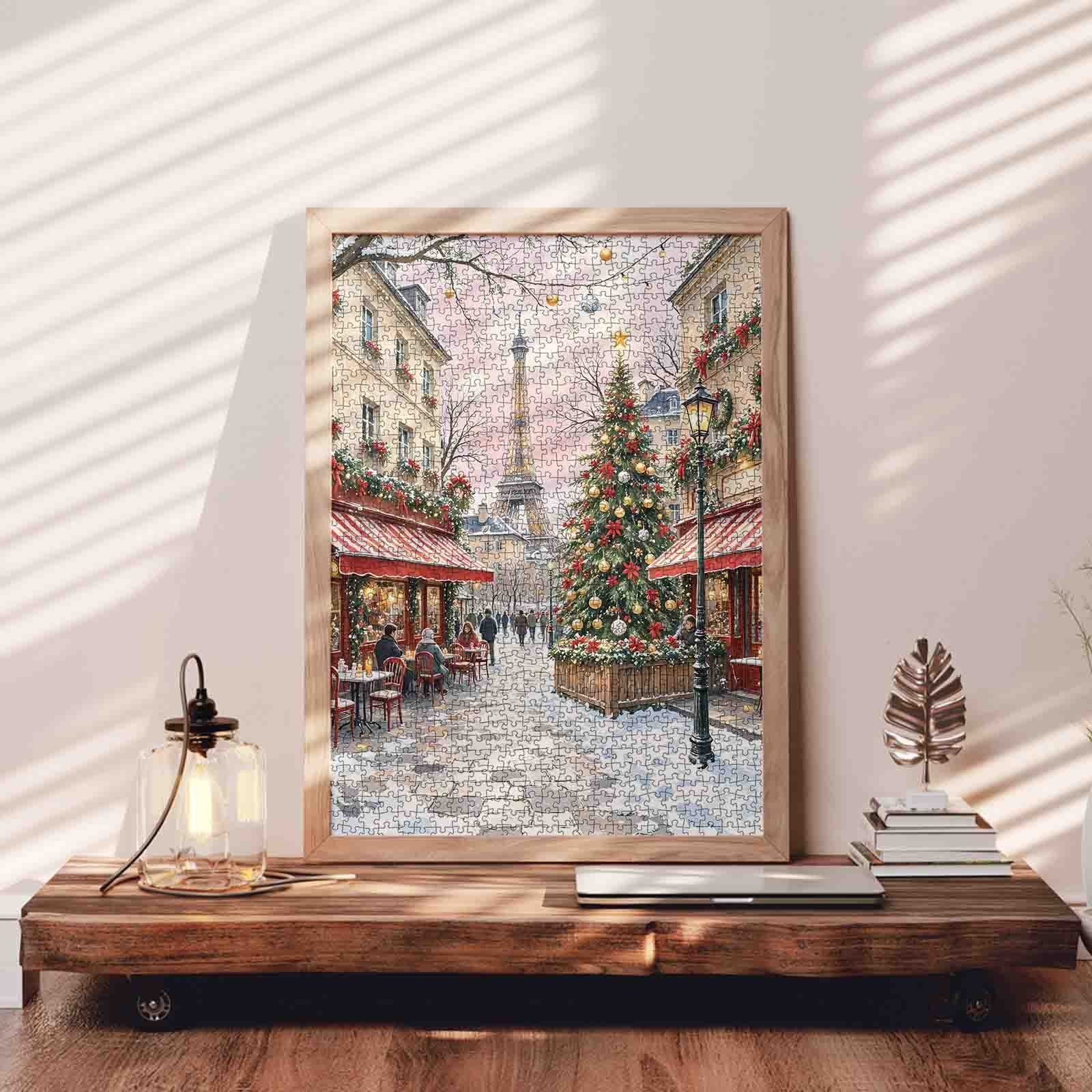 Christmas Café in Paris Jigsaw Puzzle