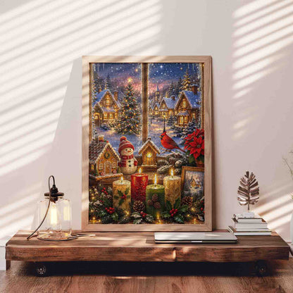 Christmas Candlelight Window Jigsaw Puzzle