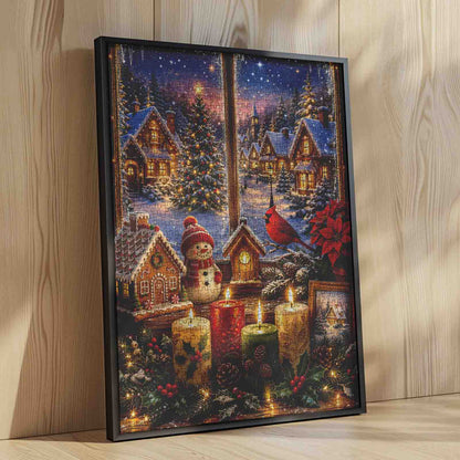Christmas Candlelight Window Jigsaw Puzzle