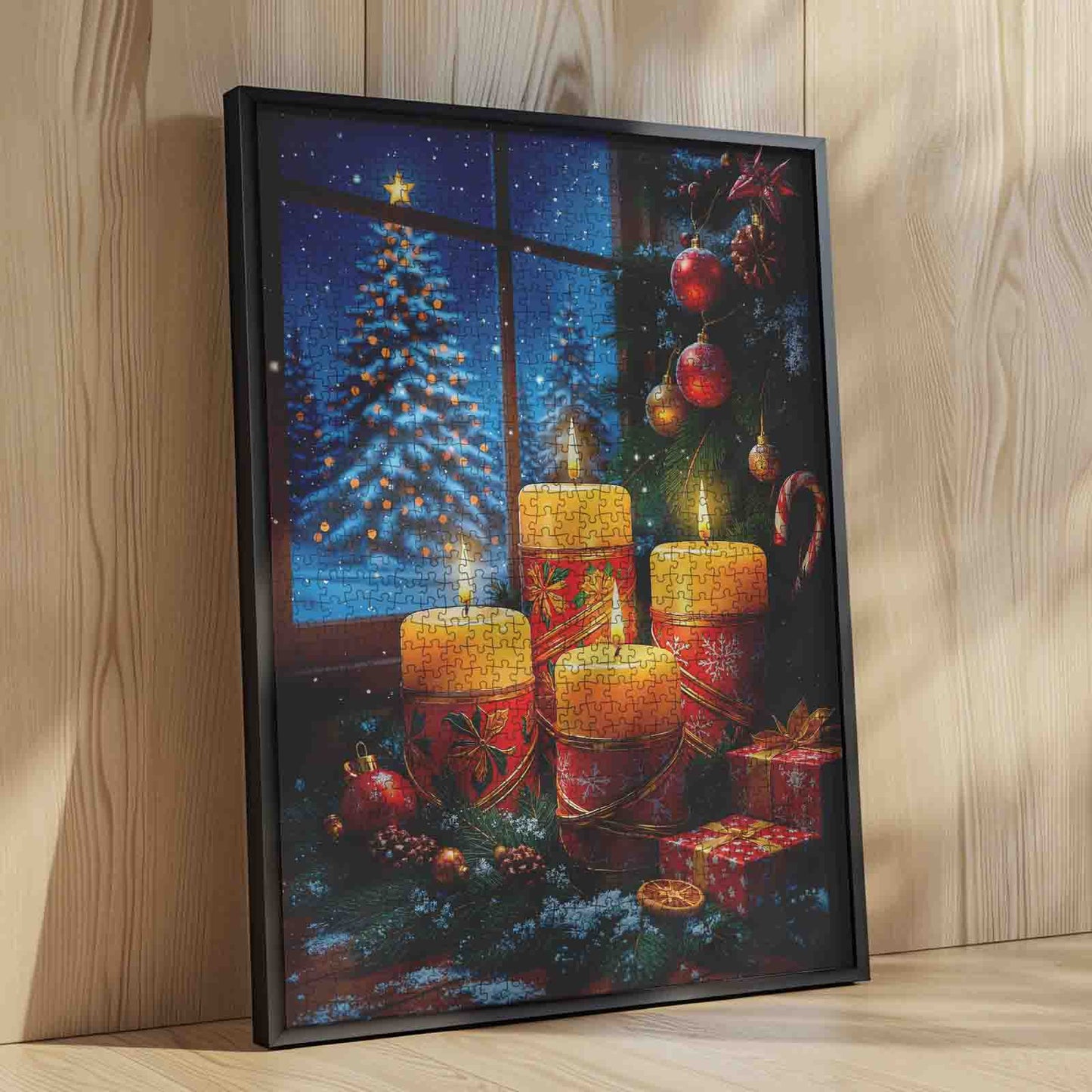 Christmas Candles by Tree Jigsaw Puzzle